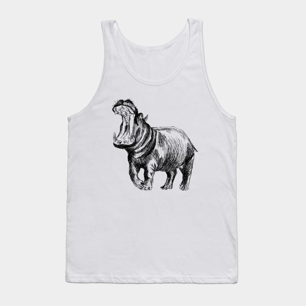 Hippo Print Tank Top by rachelsfinelines